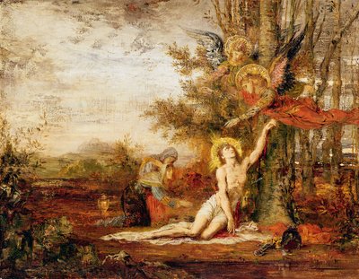 Christus mit Engeln von Gustave Moreau